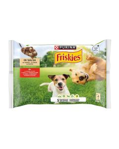 Friskies Dog Adult Βοδινό & Πατάτες σε Σάλτσα 4x85gr