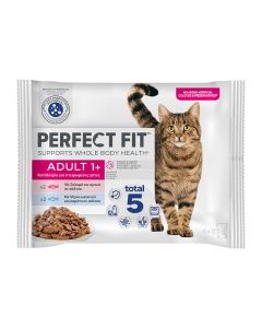 Perfect Fit Sterilised Σολομός & Ψάρια Ωκεανού 4x85gr