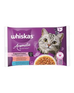 Whiskas Multipack Aromatic Selection Μυρωδάτες Επιλογές σε Σάλτσα 4x85gr