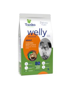 Welly Dog Adult Chicken, Beef & Rice 3kg