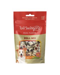 Tail Swingers Dual Flavor Μαλακές Λιχουδιές Roll Mix 125gr