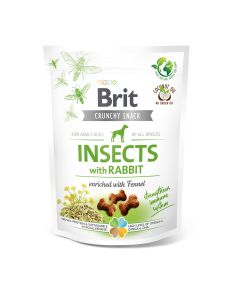 Brit Dog Snack Crunchy Cracker Insects & Rabbit 200gr