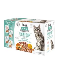 Brit Care Cat Sterilised Fillets in Gravy Flavour Box 1020gr (12x85gr)