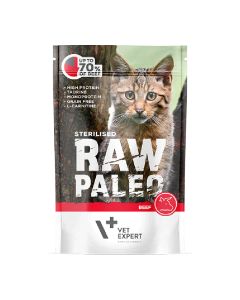 Vet Expert Raw Paleo Sterilised Beef 100 gr