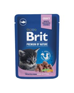 Brit Premium Kitten Pouch White Fish 100gr