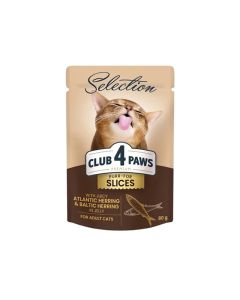 Club 4 Paws Selection Adult Slices Herring Jelly 80gr