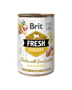 Brit Fresh Dog Can Chicken with Sweet Ρotato 400gr