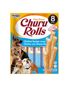 Inaba Churu Rolls Λιχουδιές Σκύλου με Κοτόπουλο & Τυρί 96gr