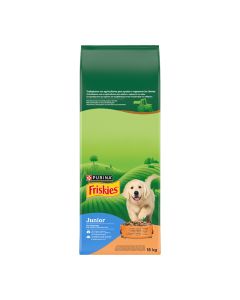 Friskies Dog Junior Κοτόπουλο, Γάλα & Λαχανικά 18kg