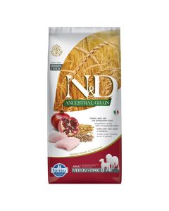 N&D Ancestral Dog Adult Medium-Maxi με Κοτόπουλο & Ρόδι 12kg