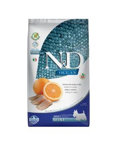 N&D Ocean Dog Adult Mini με Ρέγγα & Πορτοκάλι 2.5kg