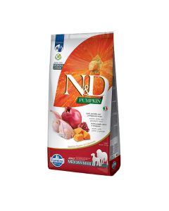 N&D Pumpkin Dog Adult Medium-Maxi με Ορτύκι, Κολοκύθα & Ρόδι 12kg