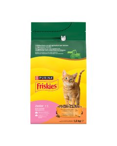 Friskies Cat Junior Κοτόπουλο, Γάλα & Λαχανικά 1.5kg