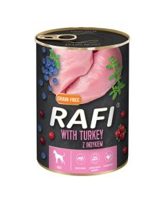 Rafi Dog Πατέ με Γαλοπούλα, Μύρτιλο & Κράνμπερι 400gr