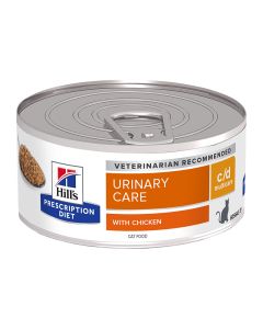 Hill's Prescription Diet Feline c/d Multicare Urinary Care με Κοτόπουλο 156gr