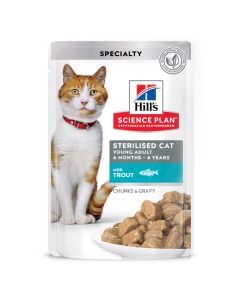 Hill's Science Plan Cat Adult Sterilized με Πέστροφα 85gr