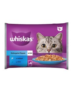 Whiskas Multipack με Ψάρι σε Ζελέ 4x85gr