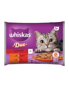 Whiskas Duo Multipack σε Ζελέ με Κρεατικά 4x85gr
