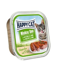 Happy Cat Duo Πατέ Πουλερικά & Αρνί 100gr