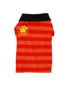 Pet Μπλούζα Σκύλου Polo Ριγέ Κόκκινο Μ 27cm