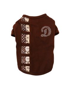 Pet Μπλούζα Σκύλου με Δαντέλα Καφέ S 26cm