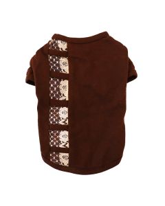 Pet Μπλούζα Σκύλου με Δαντέλα Καφέ Μ 30cm