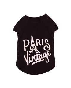 Pet Μπλούζα Σκύλου Paris Vintage Black L 30cm