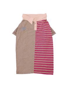 Pet Μπλούζα Σκύλου Ριγέ Γκρι-Ροζ XS 43cm