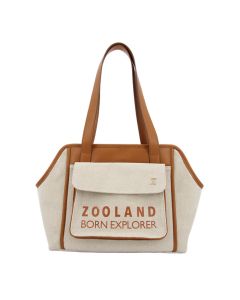 Zooland Τσάντα Μεταφοράς Canvas Καφέ 36x18x28cm
