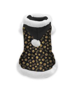 Χριστουγεννιάτικη Στολή Σκύλου Μαύρο-Χρυσό L