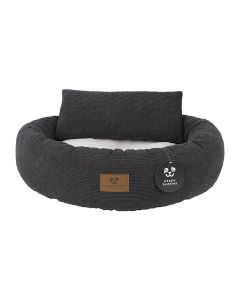 Pet Κρεβάτι Σκύλου - Γάτας με Μαξιλάρι Μαύρο 58.5x58.5x15cm