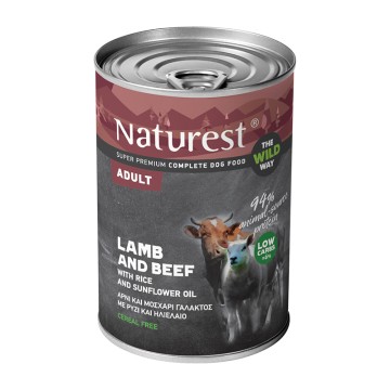 Naturest Adult Μοσχάρι, Αρνί & Ρύζι 400gr