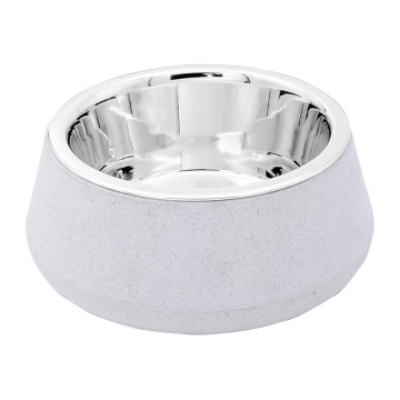 Pet Μπολ Ανοξείδωτο με Βάση Μπαμπού 14cm