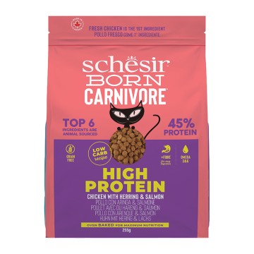 Schesir Cat Born Carnivore Κοτόπουλο & Ρέγγα 255gr