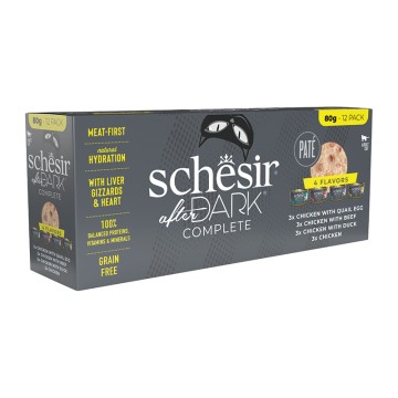 Schesir Cat After Dark Multipack Πατέ 12x80gr