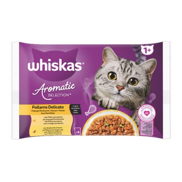 Whiskas Multipack Aromatic Selection Πουλερικά σε Σάλτσα 4x85gr