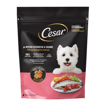 Cesar Adult Dog Κοτόπουλο, Σολομός & Λαχανικά 800gr
