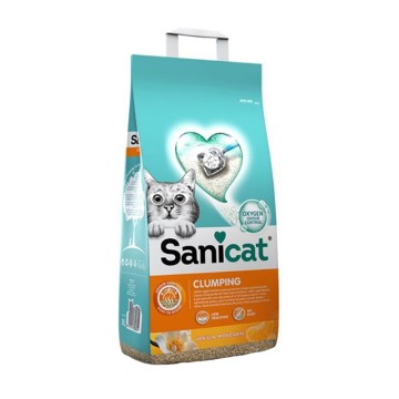 Sanicat Active Clumping Λευκή Άμμος Μπετονίτη Duo Vanilla & Mandarin 10L
