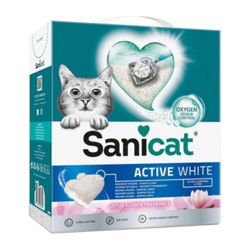 Sanicat Active White Ultra Clumping Λευκή Άμμος Μπετονίτη με Άρωμα Lotus Flower 6L