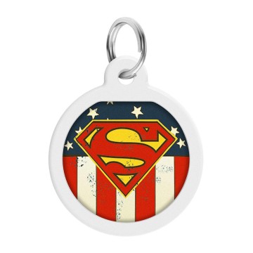 Wau Dog Μεταλλική Ταυτότητα 25mm Superman America με Smart ID