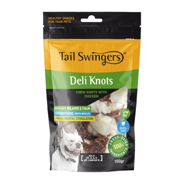 Tail Swingers Κόκαλο Κόμπος Κόκκινο με Κοτόπουλο 100gr