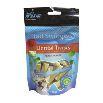 Tail Swingers Small Breeds Dental Twists Ροδάκινο 130gr