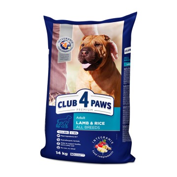 Club 4 Paws Adult All Breeds Lamb & Rice 14kg