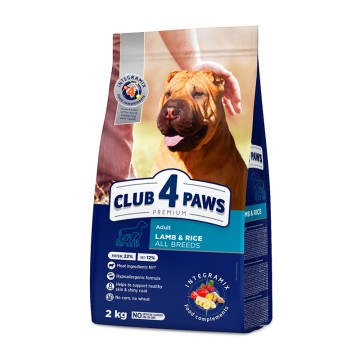Club 4 Paws Adult All Breeds Lamb & Rice 2kg