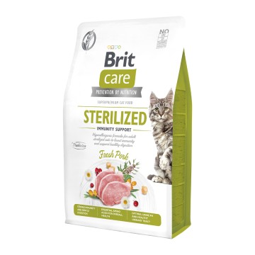 Brit Care Cat Sterilised Immunity Support Pork Grain Free 400gr
