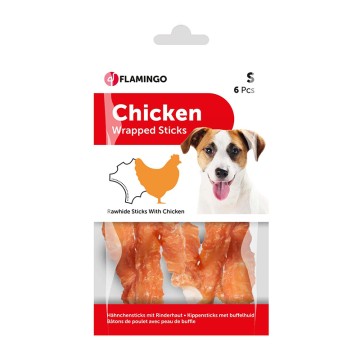 Flamingo Chicken Wrapped Sticks 12cm 6τμχ 70gr