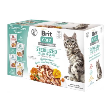 Brit Care Cat Sterilised Fillets in Gravy Flavour Box 1020gr (12x85gr)