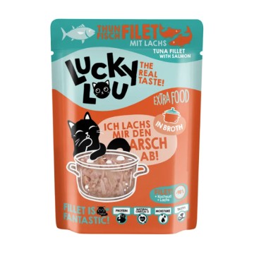 Lucky Lou ExtraFood Φιλέτο Τόνου & Σολομός σε Ζωμό 70gr