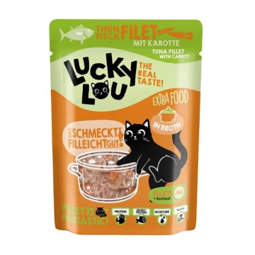 Lucky Lou ExtraFood Φιλέτο Τόνου με Καρότο σε Ζωμό 70gr