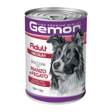 Gemon Dog Chunks Adult Medium Beef & Liver 415gr